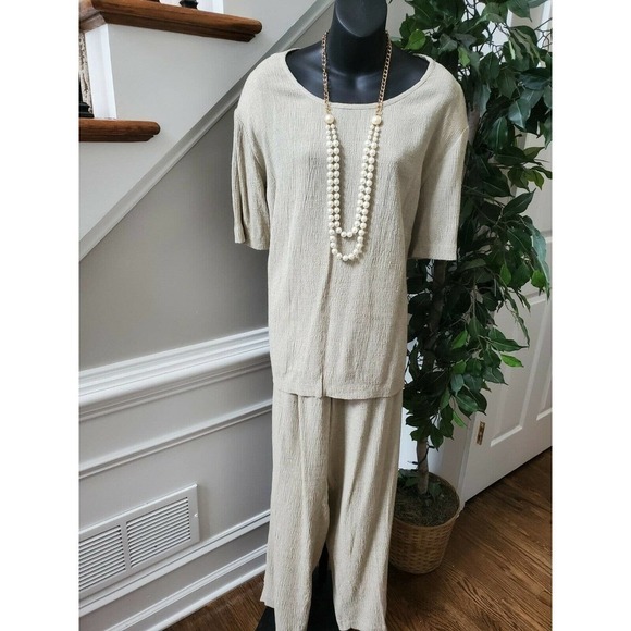 Jessica Howard Cream Rayon & Cotton 3 Piece Set - Picture 3 of 7